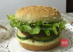 Illustration of how to make beef and egg hamburger 13