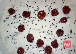 Red Date Hair Cake (Black Sesame Version) Recipe Illustration 3