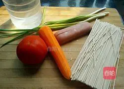 Illustration of how to make saliva cold noodles 1