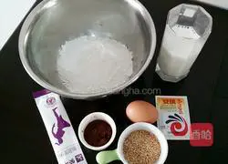 Cocoa and Sesame Milky Cake Illustration of how to make hair cake 1