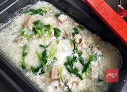 Illustration of how to make pork liver and spinach porridge 14