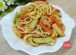 Illustration of making braised kidney bean noodles 16