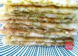 Illustration of making bean pancakes 1