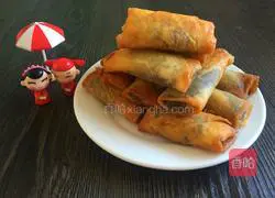 Illustration of how to make vegetarian spring rolls 9