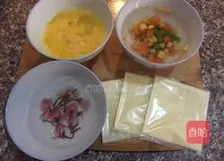 Cheese cherry blossom rice balls Practice illustration 1