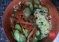 Illustration of how to make green cold noodles 3