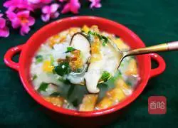 Illustration of how to make mushroom and vegetable porridge 22