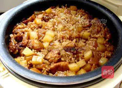 Illustration of braised pork rice with braised pork 12