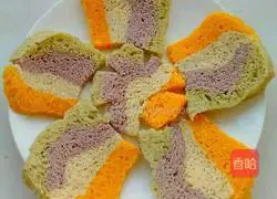 Illustration of how to make colorful hair cakes 8