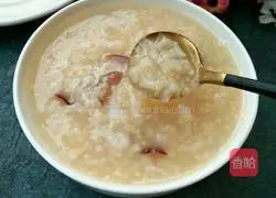 Illustration of how to make rice, yam and red date porridge 8