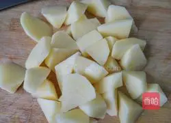 Stewed rice with potato and sausage Illustration of how to make rice 1