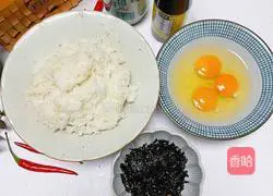 Illustration of how to make seaweed rice balls 1
