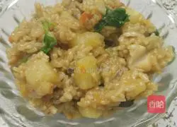 Illustration of how to make braised pork ribs and taro rice 9