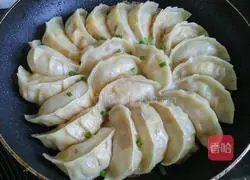 Illustration of how to make crispy pot stickers 10