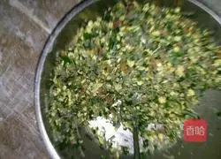 The leek box Illustration of the frying method 1