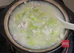 Illustration of how to make cabbage and lean meat porridge 7