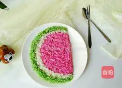 Watermelon Rice Ball Recipe Illustration 6