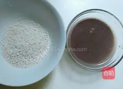 Adzuki bean paste with fruit and vegetable juice for small yuanxiao Illustration of how to do it 1
