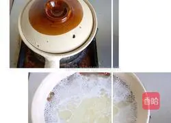 Illustration of how to make preserved meat clay pot rice 3