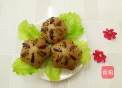 Brown sugar and red dates Illustration of how to make hair cake 11