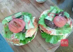 Hamburger (Big Mac type) Practice illustration 11