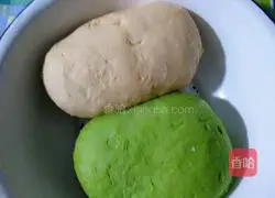 Illustration of how to make green vegetable Hanaki 2