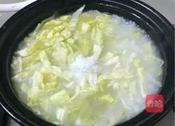 Cantonese style - Illustration of how to make lettuce porridge 5