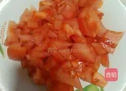 Illustration of how to make tomato rice bowl 2