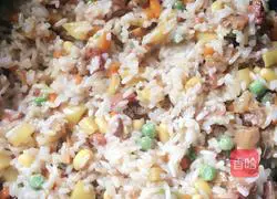 Illustration of how to make braised sausage and mixed rice 6