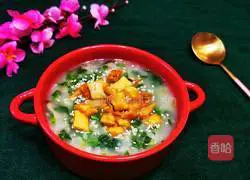 Illustration of how to make mushroom and vegetable porridge 21