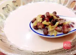 Milk oatmeal and red bean porridge recipe 8