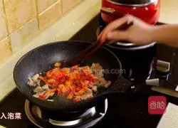 Cheese-flavored spicy cabbage stir-fried pork belly and bean sprout rice, I want another one bowl! Illustration of how to do it 6