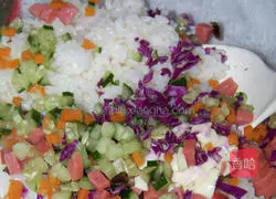 Illustration of how to make colorful rice balls 3