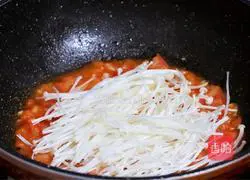 Illustration of tomato and enoki mushroom risotto 7