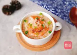 Illustration of how to make shrimp porridge 13