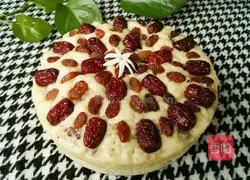 Illustration of how to make raisin and red date hair cake 10