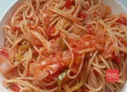 Illustration of how to make fried pasta 5