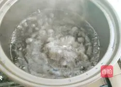 Illustration of how to make dried shrimp and egg casserole porridge 6