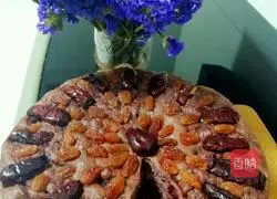 Illustration of how to make purple sweet potato and banana cake 13