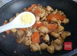 Illustration of how to make fried chicken breast with mushrooms and rice bowl 14