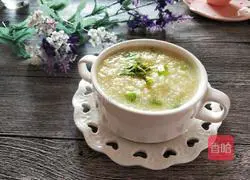 Illustration of how to make parsley and two rice porridge 7