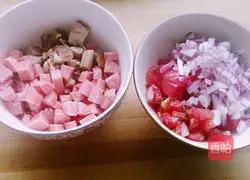 Cheese Illustration of how to make baked rice 1