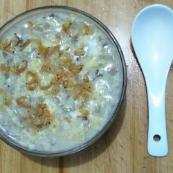 Vegetable and shrimp egg custard