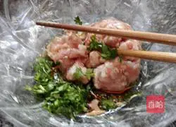 Illustration of how to make leek and pork open pot stickers 3