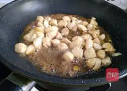 Illustration of how to make fried chicken breast with mushrooms and rice bowl 10