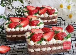 Strawberry Cocoa Box Cake Recipe Illustration 21