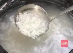 Illustration of how to make purple sweet potato and double rice porridge 6