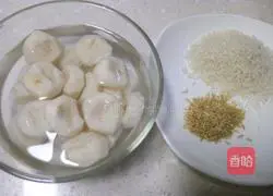 Illustration of how to make water chestnut brown rice porridge 1