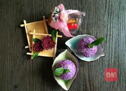 Illustration of how to make purple sweet potato rice balls 5