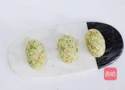 Illustration of how to make broccoli and sesame rice balls 14